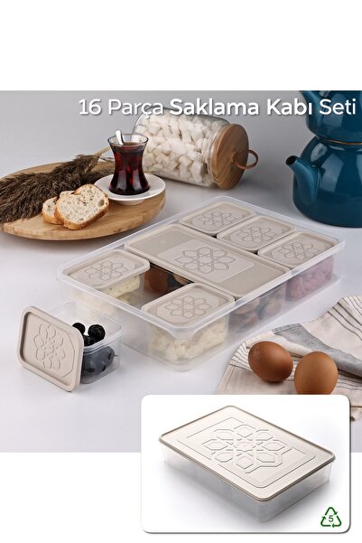 ARVALE 16 Parça Piknik Saklama Kahvaltı Seti - Çok Amaçlı Gıda Saklama Kabı -...