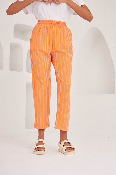 Orfeo Negro WOMEN STRIPED SEASONAL FABRIC TROUSERS