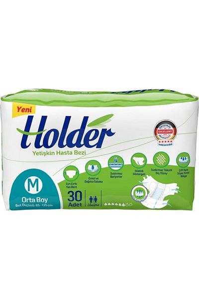 Holder Medium Adult Diapers - 30 Pieces