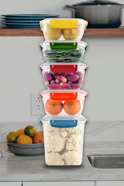 Manken İstanbul 5-Piece 100% Airtight Storage Container - Locked Dishwasher Safe Leakproof 800&1000&2100 ml