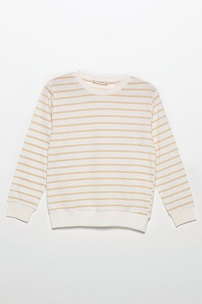 for you kids Striped Sweatshirt Jogger Stone Bottom Top Set