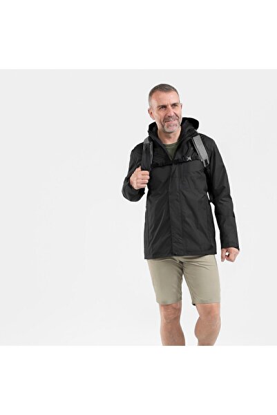 Decathlon Erkek Outdoor Yağmurluk - Siyah - Nh500 Imper