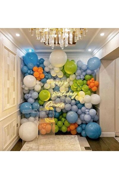 Öztürkpartievi Mavi Yeşil Balon Seti