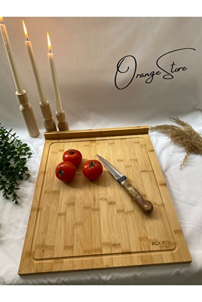 Orange Büyük Boy Bambu Kenarlı Kesme Tahtası 46*36hamur Açma Tahtası