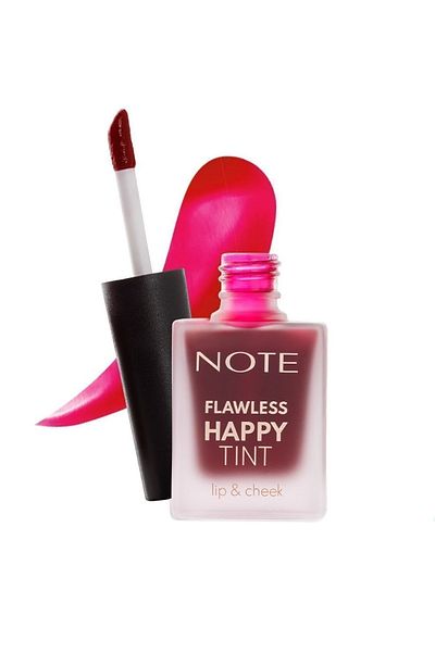 NOTE Flawless Happy Tint Lip & Cheek Lip and Cheek Tint Liquid Blush - 02 Wild Cherry - Purple