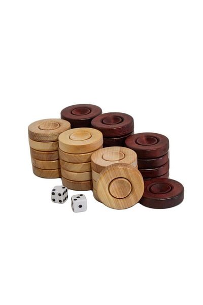 OTTOMAN GAMES Handmade Boxwood Backgammon Scale Small Size 24 Mm
