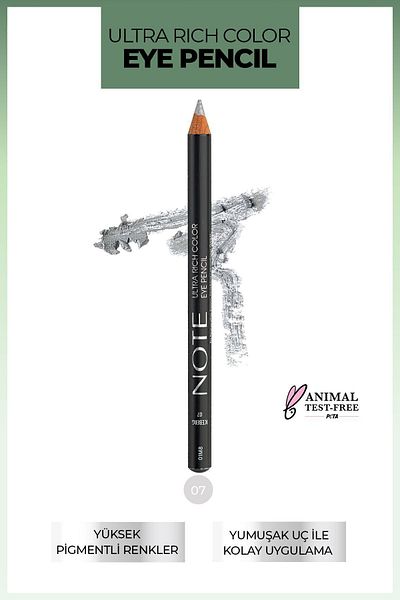 NOTE Ultra Rich Color Eye Pencil 07 Iceberg - Silver Color