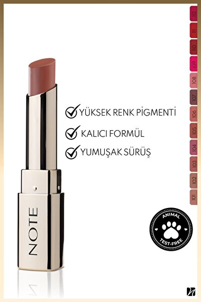 NOTE Iconic Matte Lipstick Kalıcı Mat Ruj 105 Mystick - Nude