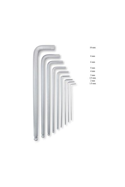 CETA FORM Lt/900 9-Piece Long Type Ball Head Allen Key Set