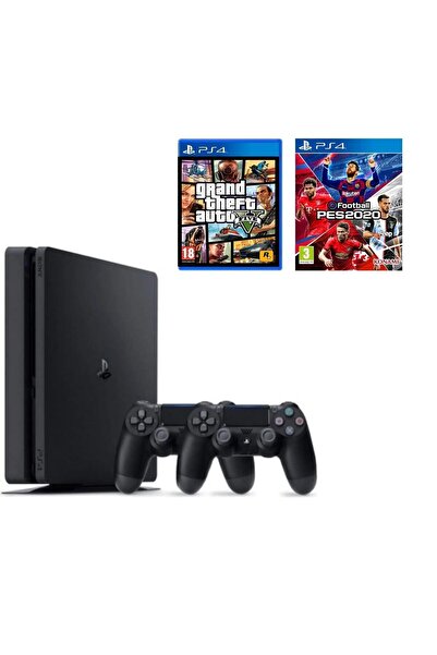Sony Playstation 4 - Ps4 Slim 500gb + 2 Kol + 2 Oyun + 12 Ay Garantili Teşhir...
