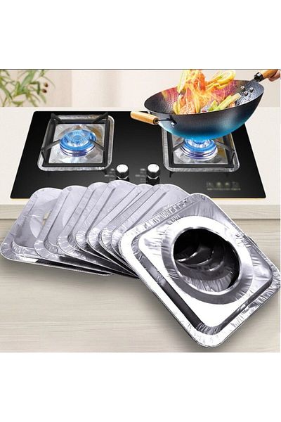 CMT 23*23 cm 10 Pieces Aluminum Plate - Square Stove Top Oil Protector