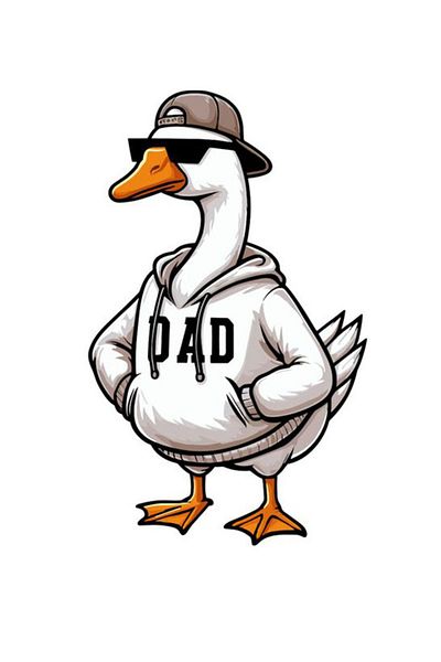 MegaSticker Αυτοκόλλητο 13x9 εκ. Cool Charismatic Goose - Αυτοκίνητο, Μοτοσικλέτα, Κράνος, Laptop, Γυαλί