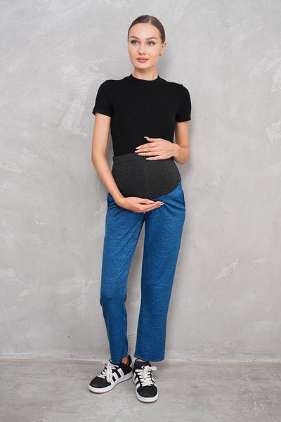 Miss Dünya Lissa Pantaloni de sport de maternitate albastru bleumarin negru - talie reglabilă