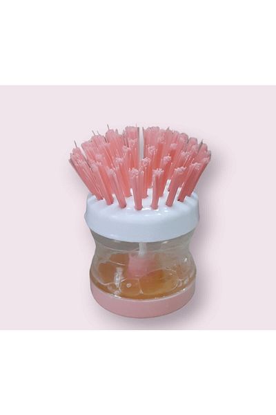 Montbell 3 Pcs Dish Brush with Liquid Detergent Chamber |   Kitchen Bathroom Sink Washing Brush with Chamber