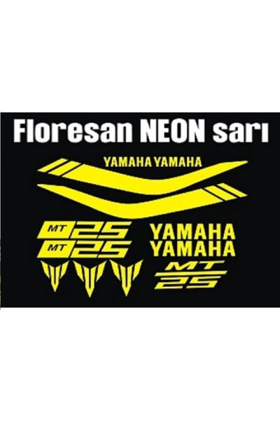 oracall NEON SARI,Yamaha mt25 sticker,mt 25 sticker,depo sticker,neon sarı,MT...