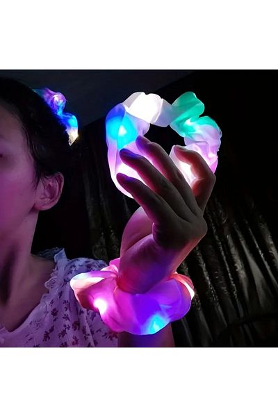 Quakkco دبوس شعر بإضاءة LED مختلط الألوان يتم شحنها