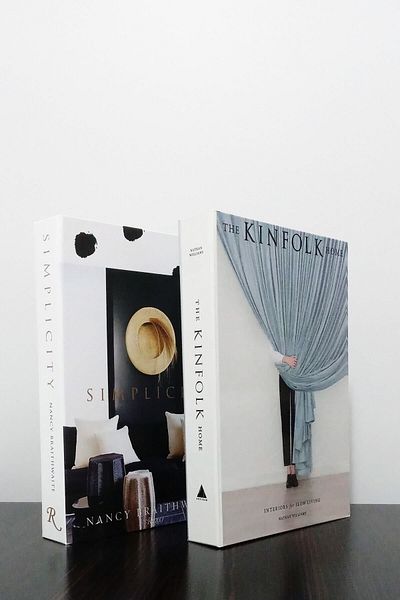 ndukkan Simplecity & Kinfolk Curtain Themed 2-Piece Decorative Book Box Set