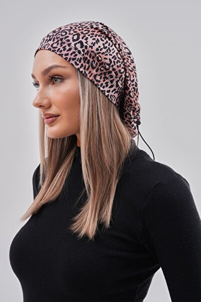 MAG FASHİON Kadın Bere Leopar Desen Italyan Tasarım 4 Mevsim Şapka Bere Buff