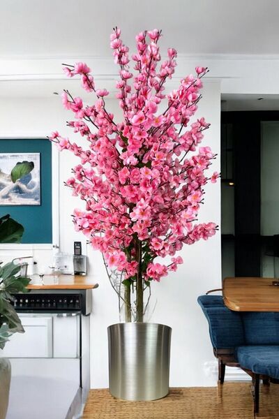 ERHAN FLOWERS ÇİÇEK & DEKORASYON Yapay Pembe Bahar Dalı Ağacı 160 cm