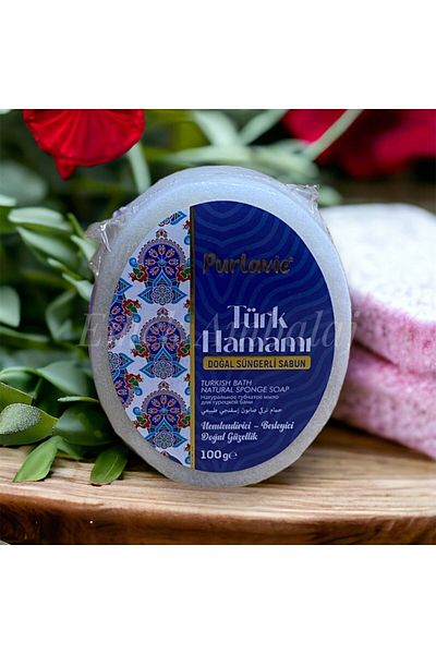 Purlavie Turkish Bath Natural Sponge Soap 1 Piece 100gr
