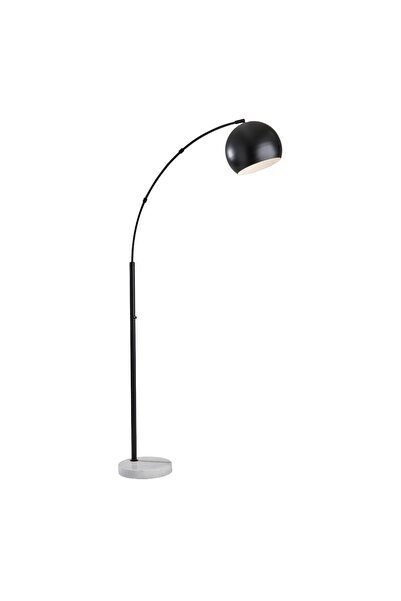 VİSENTE HOME Deve Boynu Modern Tasarım Mermer Ayaklı Siyah Lambader