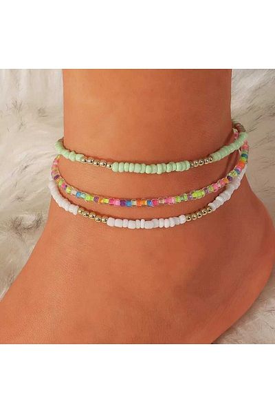 İPAR AKSESUAR 3-pack Sand Bead Anklet