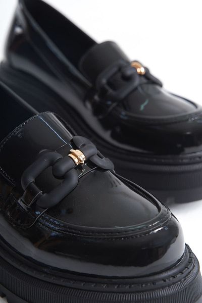 Buem Model din piele lacuită strălucitoare, talpă de lux, cataramă elegantă, pantofi Oxford confortabili