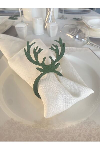 HomeJamin Yılbaşı Peçete Yüzüğü 6 Lı Yeşil Geyik Yeni yıl Sunum Sofra Dekor Masa Peçetelik Halka YEŞİL