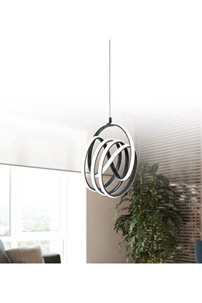 ÖZGÜL AYDINLATMA İMZA LEDLİ AVİZE  SİYAH