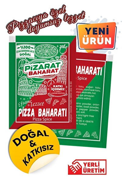 Balkan Pizarat Baharat - Tek Kullanımlık Pizza Baharatı (3000 ADET) Pizza Çeşnisi 5x7cm