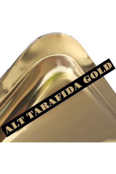 Abant Set of 2 Gold Square Stainless Steel Coffee Serving Tray & Plate (21x21cm)