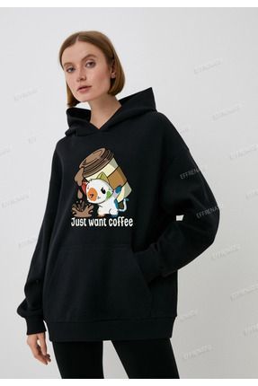 EFFRENATU Trendy Giyim KADIN BUYUK BEDEN KAP ONLU SWEATSH RT Fiyat Yorumlar Trendyol