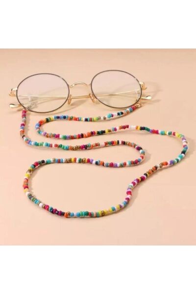 Öztürk çiçekçilik سلسلة نظارات مزينة بالخرز الرملي الملون