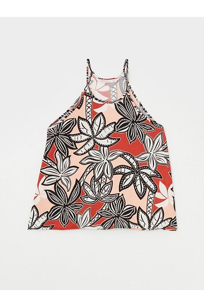 LC Waikiki LCW DREAM Γυναικείες πιτζάμες με στάμπα με λαιμόκοψη - με κάπρι και λουράκι