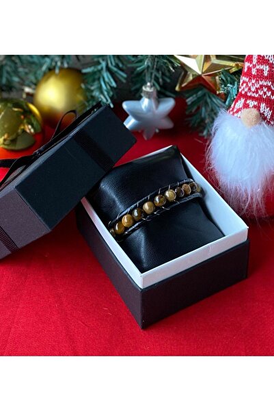 Hepsi Enteresan Turtle Eye Natural Stone Steel Knitted Leather Bracelet, for ...