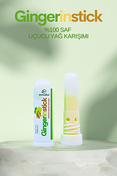 EinNatur %100 Saf Uçucu Yağ Karışımı Gingerinstick Aromaterapi Koklama Tüpü, Aromatherapy Inhaler