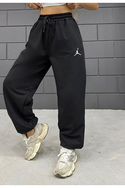 Elfa Tekstil Pantaloni de trening negri de mărime mare