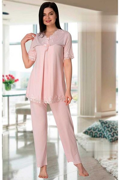 Effort Pijama Women's Pink Maternity Pajama Set 5032p