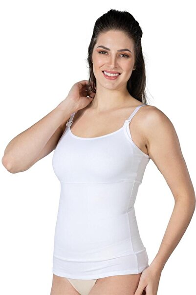 ByLohusa White Modal Cotton Breastfeeding Athlete Corset