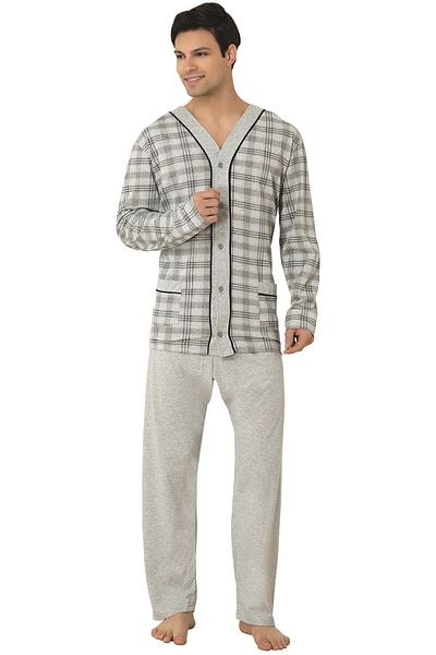 By Mecit Pijama Σετ ανδρικών πιτζάμες από βαμβάκι Mecit 2710