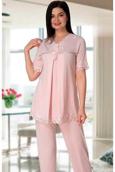ByLohusa Effortt Pink Maternity Pajama Set
