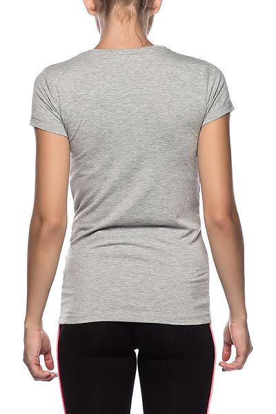 U.S. Polo Assn. Γυναικείο μπλουζάκι γκρι μελανζέ κοντό μανίκι O λαιμό Usb66002