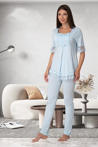 Effort Pijama Set de pijamale pentru gravidă Freya Effort, cu mâneci din dantelă