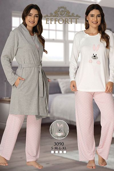 Effort Pijama Maternity Pajama Set with Dressing Gown