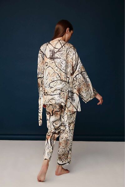 Bonnie Clyde Bonnie&Clyde - Women's Printed Satin 3-Piece Set 3AS0TR0A.2P1.LS