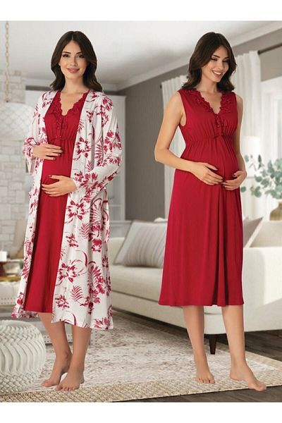 Effort Pijama بيجامة نوم للنساء من Cherry Effortt للحوامل، ثوب نوم