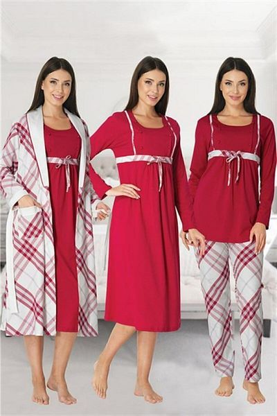 Effort Pijama Set de pijamale de halat de maternitate pentru maternitate Freya Effort Set de 4 cămași de noapte