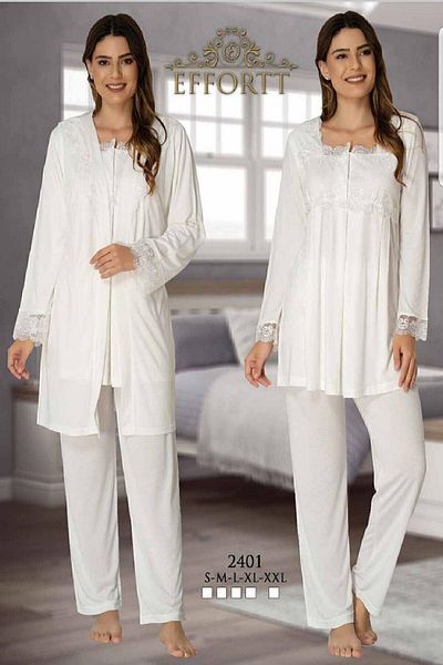 Effort Pijama Σετ πιτζάμες μακρυμάνικο εγκυμοσύνης 3 τεμαχίων