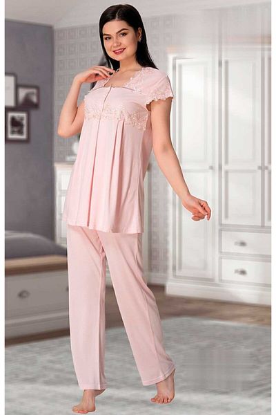 Effort Pijama Σετ πιτζάμες εγκυμοσύνης 5012p με δαντέλα μανίκια και γιακά