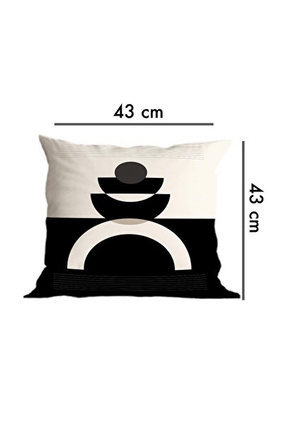 Belle Benoit Black and White Double Sided Printed 4-Piece Pillowcase, Throw Pillow Cover and American Service Runner Set